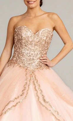 Elizabeth K GL1973 - Strapless Sweetheart Neck Ball Gown