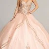 Elizabeth K GL1973 - Strapless Sweetheart Neck Ball Gown