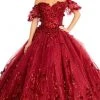 Elizabeth K GL1975 - Floral Glitter Ballgown