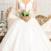 Elizabeth K GL1981 - Long Sleeve V-neck Wedding Gown