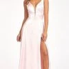 Elizabeth K GL1992 - Plunging Bodice Satin Prom Dress