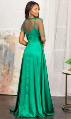 Elizabeth K GL1993 - Spaghetti Strap V-Neck Prom Dress With Slit 29 Elizabeth K GL1993 - Spaghetti Strap V-Neck Prom Dress With Slit