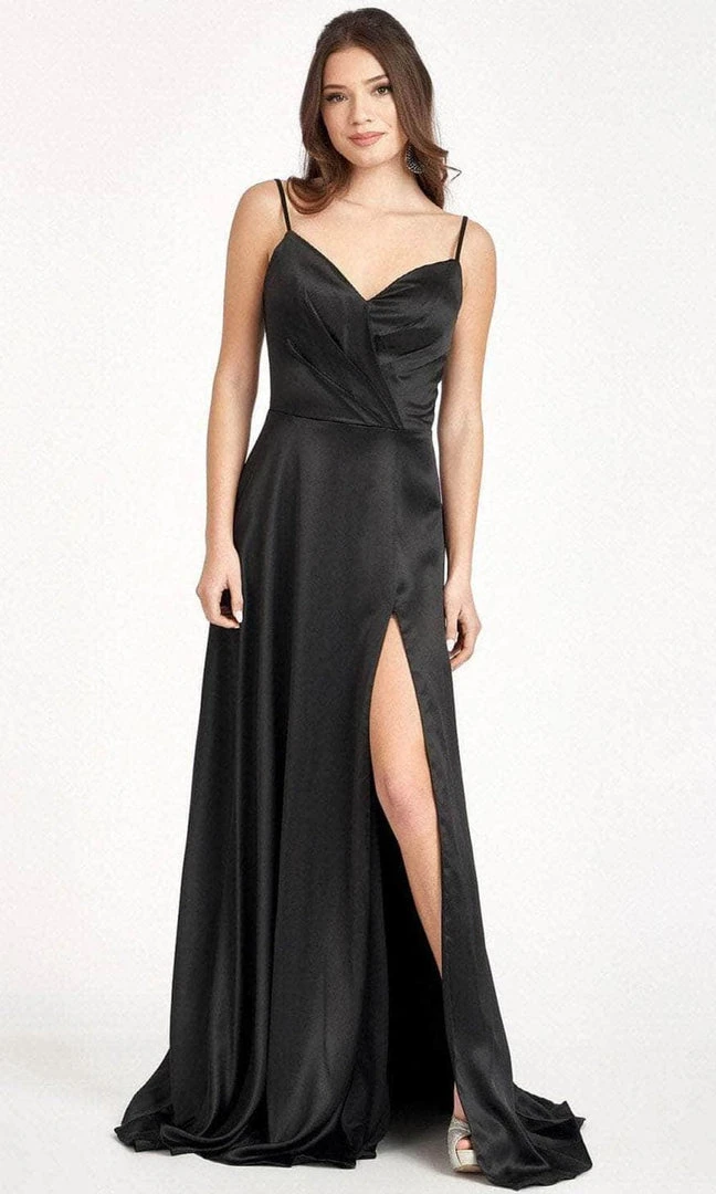 Elizabeth K GL1993 - Spaghetti Strap V-Neck Prom Dress With Slit 3 Elizabeth K GL1993 - Spaghetti Strap V-Neck Prom Dress With Slit