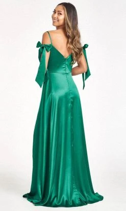 Elizabeth K GL1994 - Tie Strap Satin A-Line Prom Dress