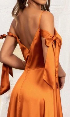 Elizabeth K GL1994 - Tie Strap Satin A-Line Prom Dress 39 Elizabeth K GL1994 - Tie Strap Satin A-Line Prom Dress