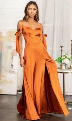 Elizabeth K GL1994 - Tie Strap Satin A-Line Prom Dress 38 Elizabeth K GL1994 - Tie Strap Satin A-Line Prom Dress