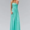 Elizabeth K - GL2068 Pleated Sweetheart Chiffon A-line Dress