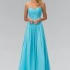 Elizabeth K - GL2076 Ruched Sweetheart Chiffon A-line Dress