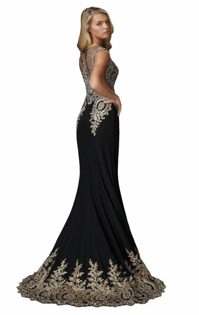 Elizabeth K - GL2166-1 Beaded Lace Applique Embellished Gown 4 Elizabeth K - GL2166-1 Beaded Lace Applique Embellished Gown
