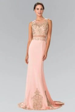 Elizabeth K - GL2248 Embroider Two Piece Long Dress