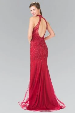 Elizabeth K - GL2263 Sequined Halter Long Dress 9 Elizabeth K - GL2263 Sequined Halter Long Dress