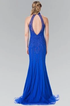 Elizabeth K - GL2263 Sequined Halter Long Dress 7 Elizabeth K - GL2263 Sequined Halter Long Dress