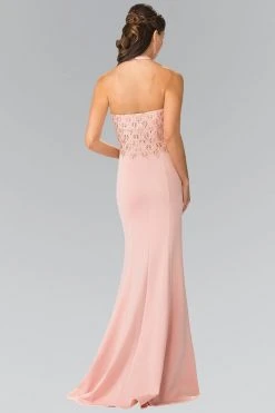 Elizabeth K - GL2285 Beaded Halter Trumpet Dress Long Dresses 9 Elizabeth K - GL2285 Beaded Halter Trumpet Dress Long Dresses
