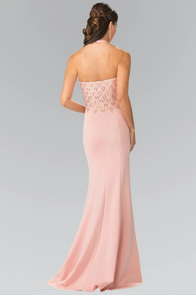 Elizabeth K - GL2285 Beaded Halter Trumpet Dress Long Dresses 6 Elizabeth K - GL2285 Beaded Halter Trumpet Dress Long Dresses