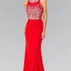 Elizabeth K - GL2294 Beaded High Neck Rome Jersey Trumpet Gown 1 Elizabeth K - GL2294 Beaded High Neck Rome Jersey Trumpet Gown