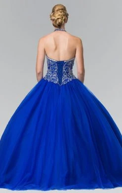 Elizabeth K - GL2308 Beaded Halter Neck Tulle Ballgown 11 Elizabeth K - GL2308 Beaded Halter Neck Tulle Ballgown