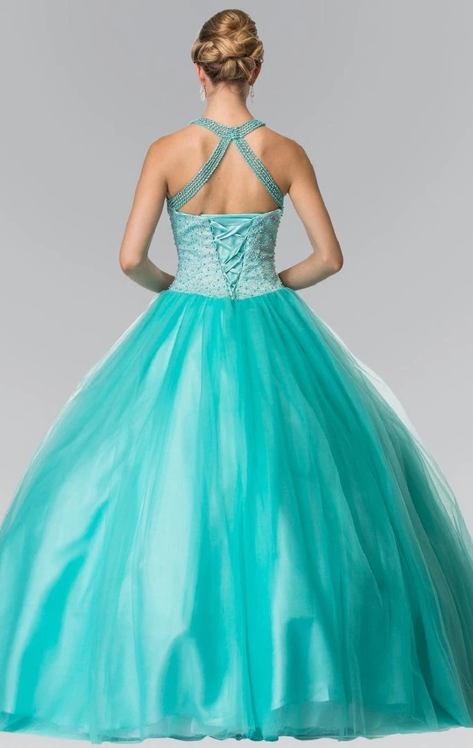 Elizabeth K - GL2309 Beaded Halter Ballgown 4 Elizabeth K - GL2309 Beaded Halter Ballgown