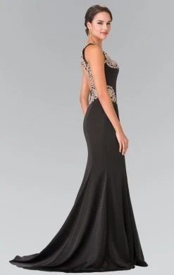 Elizabeth K - GL2312 Embellished Scoop Neck Rome Trumpet Dress 11 Elizabeth K - GL2312 Embellished Scoop Neck Rome Trumpet Dress