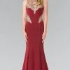 Elizabeth K - GL2312 Embellished Scoop Neck Rome Trumpet Dress 2 Elizabeth K - GL2312 Embellished Scoop Neck Rome Trumpet Dress