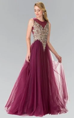 Elizabeth K - GL2317 Embellished Scoop Neck Tulle A-Line Dress 9 Elizabeth K - GL2317 Embellished Scoop Neck Tulle A-Line Dress