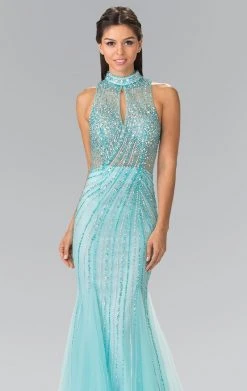 Elizabeth K - GL2330 Sequined Halter Trumpet Gown 9 Elizabeth K - GL2330 Sequined Halter Trumpet Gown