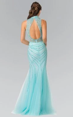 Elizabeth K - GL2330 Sequined Halter Trumpet Gown 8 Elizabeth K - GL2330 Sequined Halter Trumpet Gown