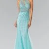 Elizabeth K - GL2330 Sequined Halter Trumpet Gown 2 Elizabeth K - GL2330 Sequined Halter Trumpet Gown