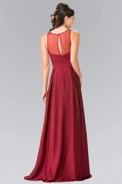 Elizabeth K - GL2365 Sleek Scoop Neck Long A-line Dress 16 Elizabeth K - GL2365 Sleek Scoop Neck Long A-line Dress