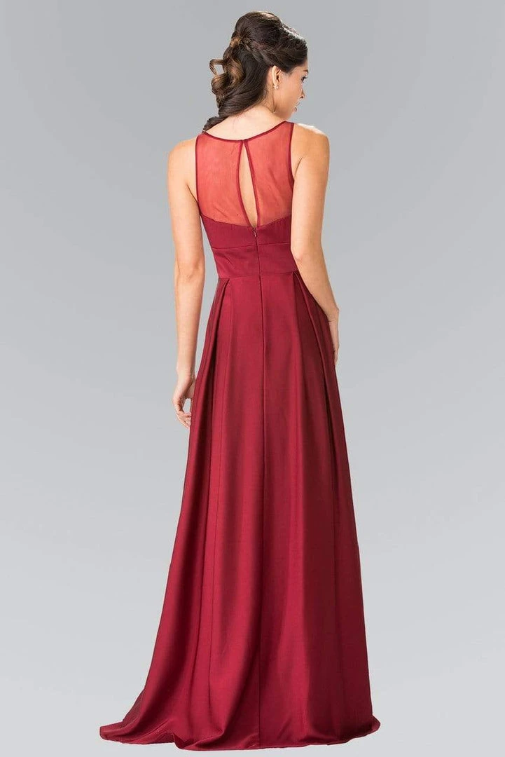 Elizabeth K - GL2365 Sleek Scoop Neck Long A-line Dress 8 Elizabeth K - GL2365 Sleek Scoop Neck Long A-line Dress