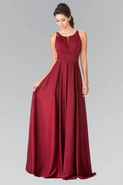 Elizabeth K - GL2365 Sleek Scoop Neck Long A-line Dress 15 Elizabeth K - GL2365 Sleek Scoop Neck Long A-line Dress