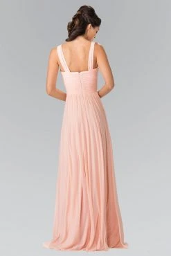 Elizabeth K - GL2366 Ruched Sweetheart Bodice Long Chiffon Gown