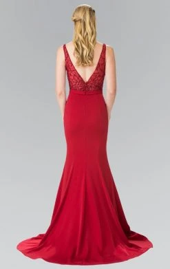 Elizabeth K - GL2372 Embellished V Neck Mermaid Gown 7 Elizabeth K - GL2372 Embellished V Neck Mermaid Gown
