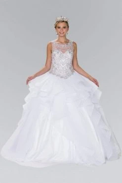 Elizabeth K - GL2378 Beaded Illusion Sweetheart Ballgown With Bolero 9 Elizabeth K - GL2378 Beaded Illusion Sweetheart Ballgown With Bolero