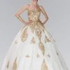 Elizabeth K - GL2379 Strapless Sweetheart Gilt Lace Ballgown 1 Elizabeth K - GL2379 Strapless Sweetheart Gilt Lace Ballgown