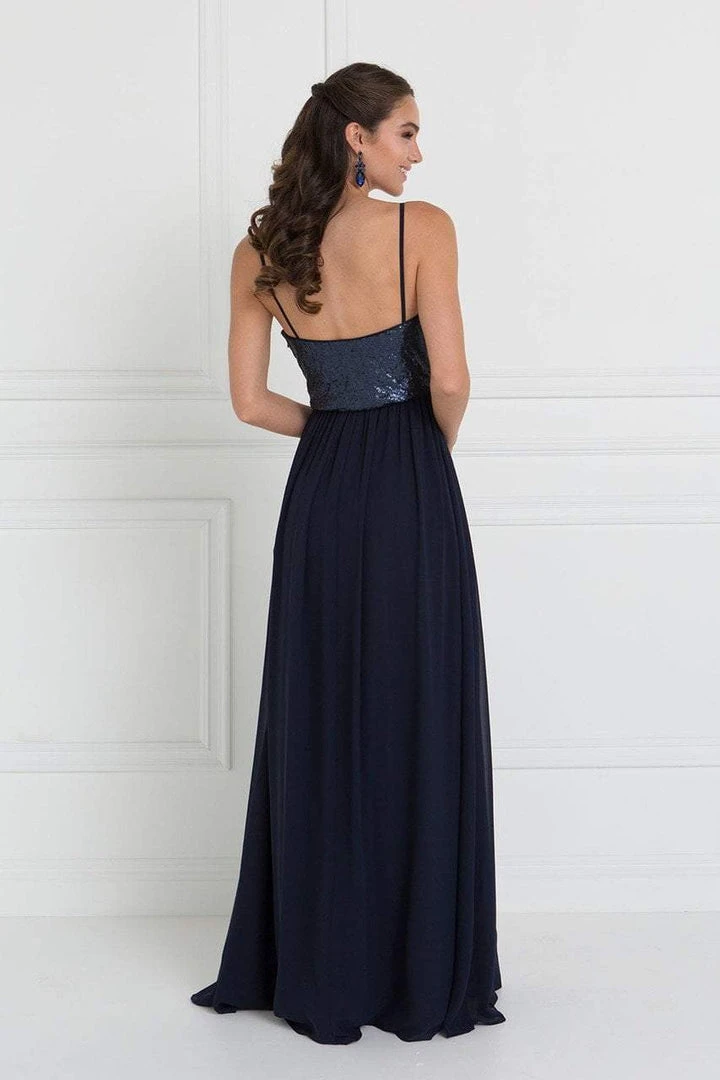 Elizabeth K - GL2416 Sequined Sweetheart Chiffon A-line Dress 4 Elizabeth K - GL2416 Sequined Sweetheart Chiffon A-line Dress