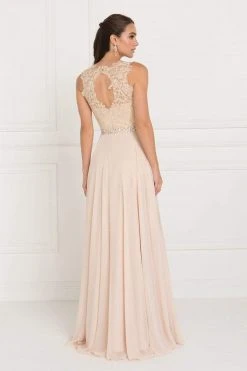 Elizabeth K - GL2417 Illusion Jewel Embellished Lace A-Line Gown 15 Elizabeth K - GL2417 Illusion Jewel Embellished Lace A-Line Gown
