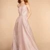Elizabeth K - GL2504 Pleated Plunging Bodice Glitter Long Gown 1 Elizabeth K - GL2504 Pleated Plunging Bodice Glitter Long Gown
