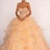 Elizabeth K - GL2515 Beaded Strapless Ruffled Ballgown
