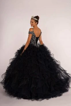 Elizabeth K - GL2516 Intricately Ornate Bodice Ruffled Ballgown