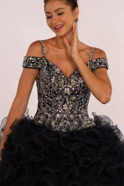 Elizabeth K - GL2516 Intricately Ornate Bodice Ruffled Ballgown 8 Elizabeth K - GL2516 Intricately Ornate Bodice Ruffled Ballgown