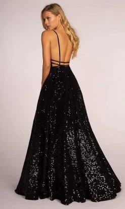 Elizabeth K - GL2581 Allover Sequin Sexy Open Back A-Line Gown 15 Elizabeth K - GL2581 Allover Sequin Sexy Open Back A-Line Gown