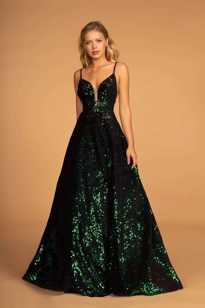 Elizabeth K - GL2581 Allover Sequin Sexy Open Back A-Line Gown 11 Elizabeth K - GL2581 Allover Sequin Sexy Open Back A-Line Gown