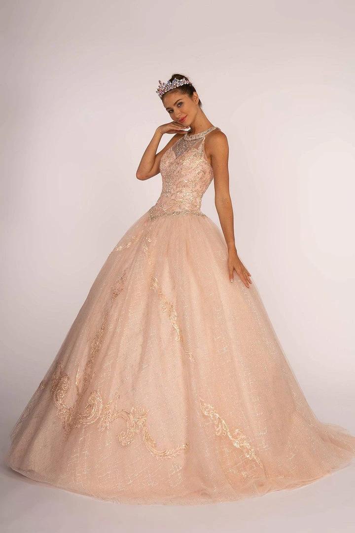 Elizabeth K - GL2600 Beaded Quinceanera With Sheer Bolero 6 Elizabeth K - GL2600 Beaded Quinceanera With Sheer Bolero