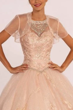 Elizabeth K - GL2600 Beaded Quinceanera With Sheer Bolero 8 Elizabeth K - GL2600 Beaded Quinceanera With Sheer Bolero