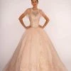 Elizabeth K - GL2600 Beaded Quinceanera With Sheer Bolero 1 Elizabeth K - GL2600 Beaded Quinceanera With Sheer Bolero