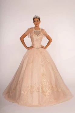 Elizabeth K - GL2600 Beaded Quinceanera With Sheer Bolero