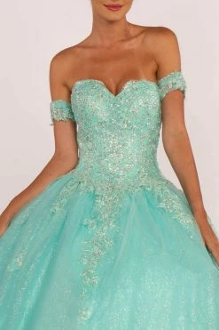 Elizabeth K - GL2604 Strapless Sweetheart Appliqued Glitter Ballgown 8 Elizabeth K - GL2604 Strapless Sweetheart Appliqued Glitter Ballgown
