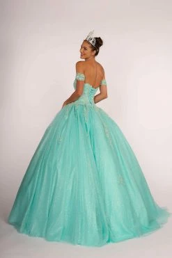 Elizabeth K - GL2604 Strapless Sweetheart Appliqued Glitter Ballgown 7 Elizabeth K - GL2604 Strapless Sweetheart Appliqued Glitter Ballgown