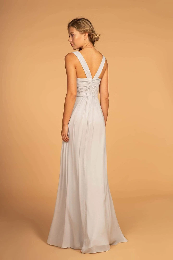 Elizabeth K - GL2608 Sleeveless Ruched-Bodice A-Line Chiffon Gown 12 Elizabeth K - GL2608 Sleeveless Ruched-Bodice A-Line Chiffon Gown