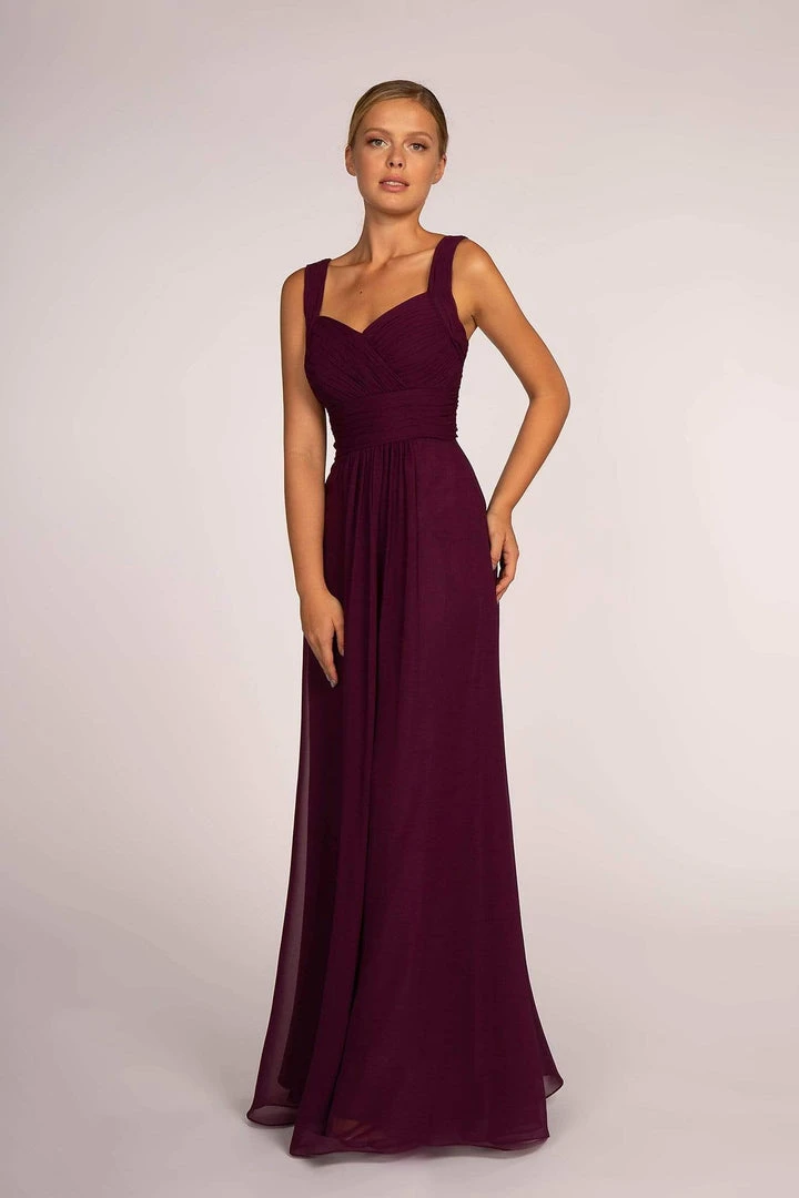 Elizabeth K - GL2608 Sleeveless Ruched-Bodice A-Line Chiffon Gown 7 Elizabeth K - GL2608 Sleeveless Ruched-Bodice A-Line Chiffon Gown